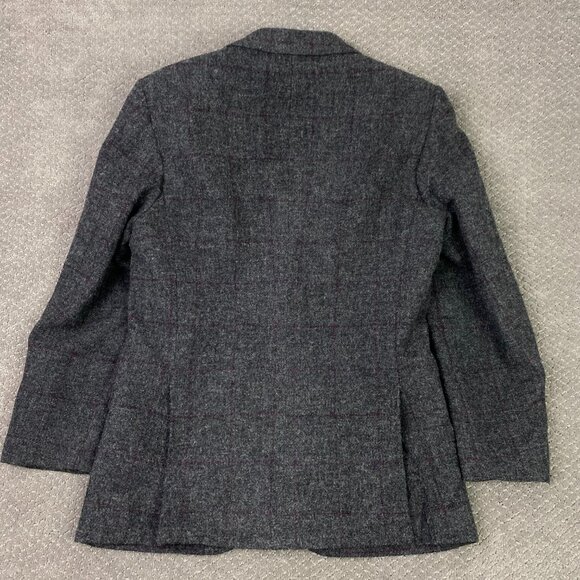 J. CREW Ludlow Moon Tweed Blazer Sport Coat Men's 40R Gray Red Wool Windowpane - Picture 5 of 16